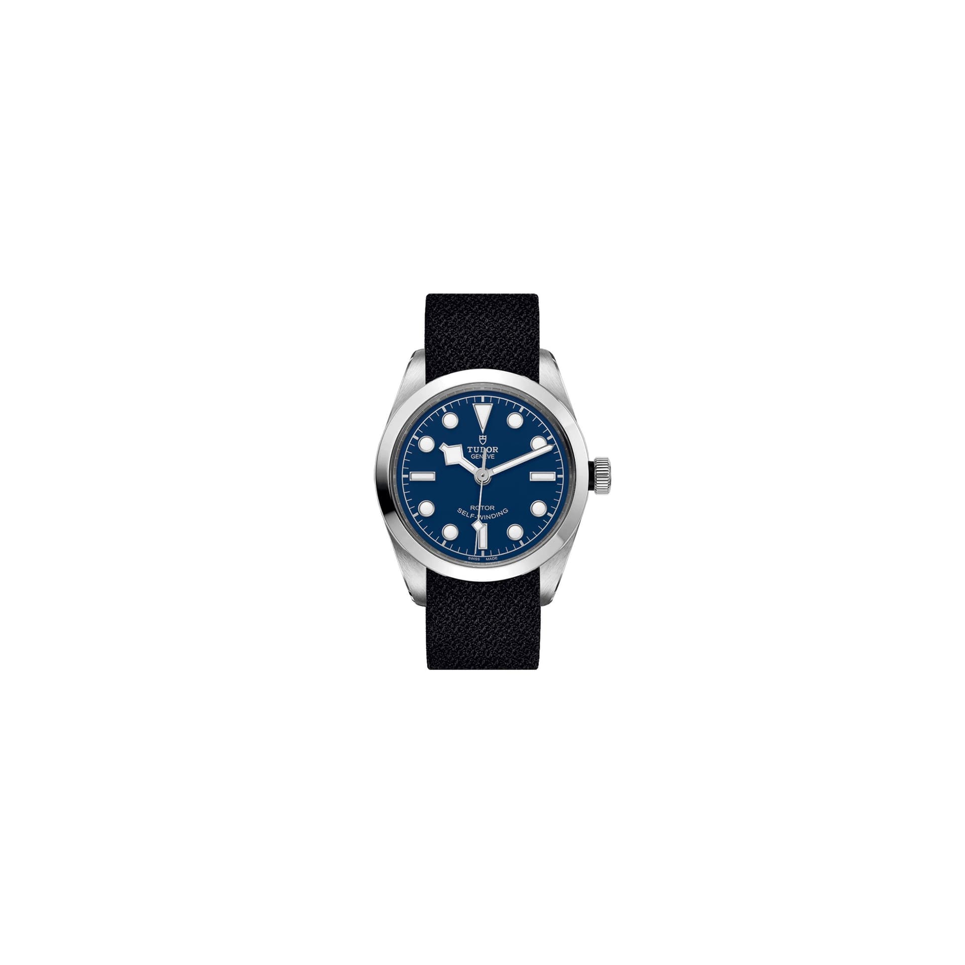 Tudor Montre Tudor Black Bay 36 automatique cadran bleu bracelet tissu noir 36 mm