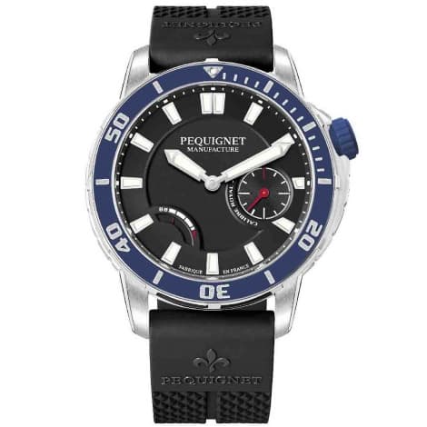 Pequignet Montre Pequignet Royale 300 Automatique Cadran Noir - 9051443-Silicone