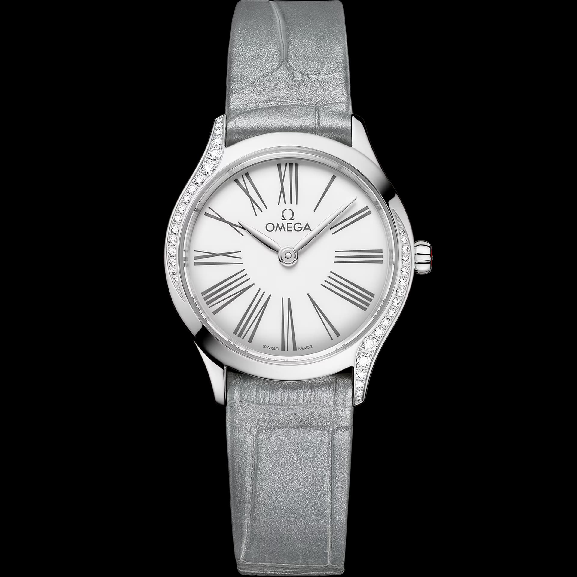 Omega De Ville 26 mm, acier sur alligator