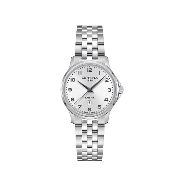 Certina Montre Certina DS-8 Lady 31mm Cadran Argent Bracelet Acier inoxydable