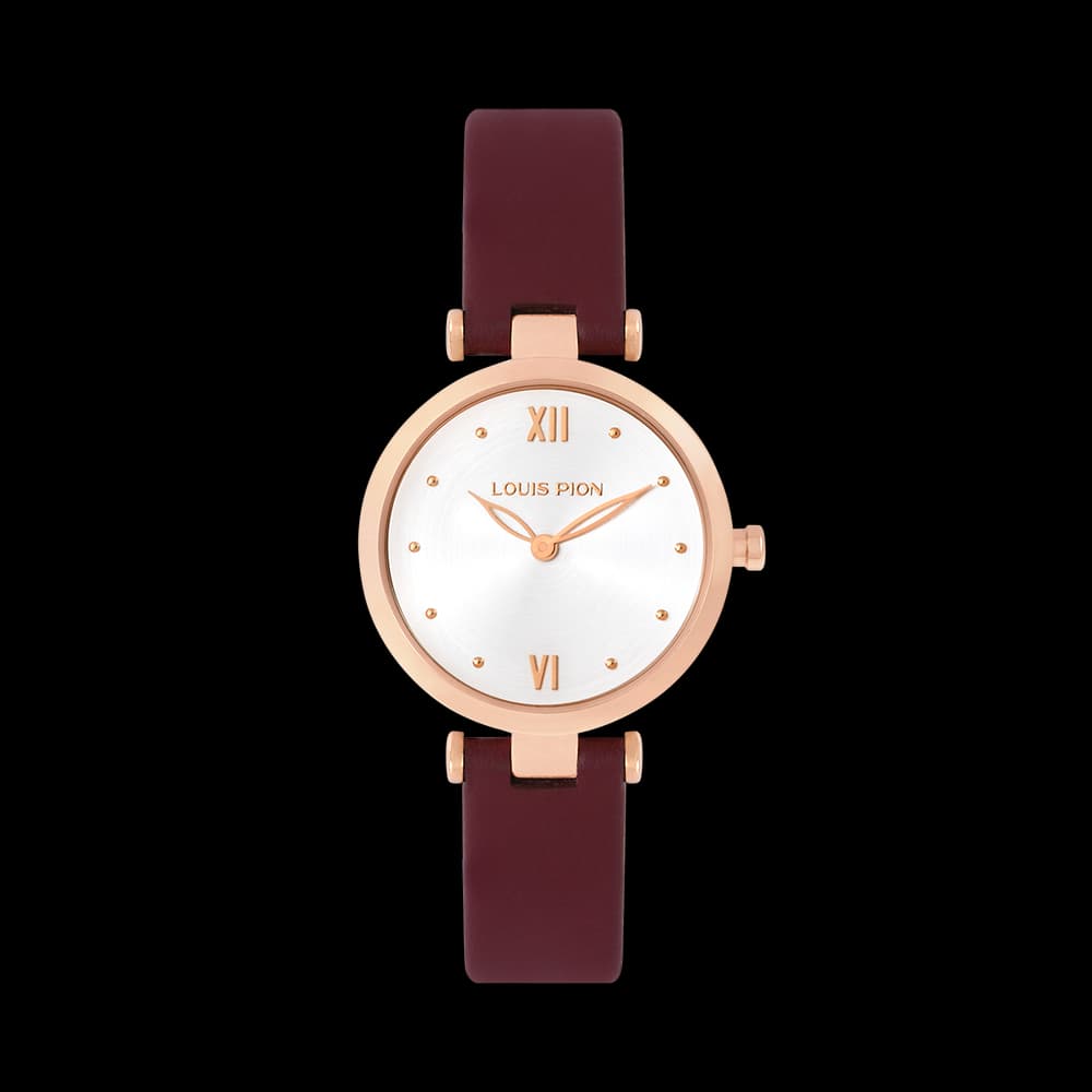 Louis Pion Montre quartz Femme Flore Blanc