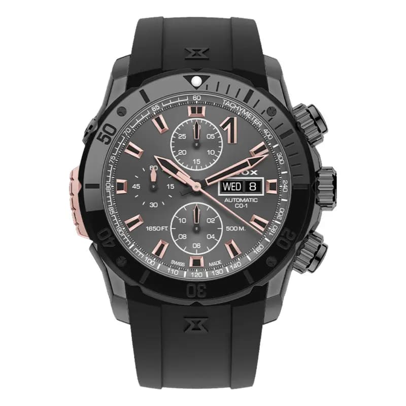 Edox Montre CO-1 Chronograph Automatic 01128-37GNRCA-GNR