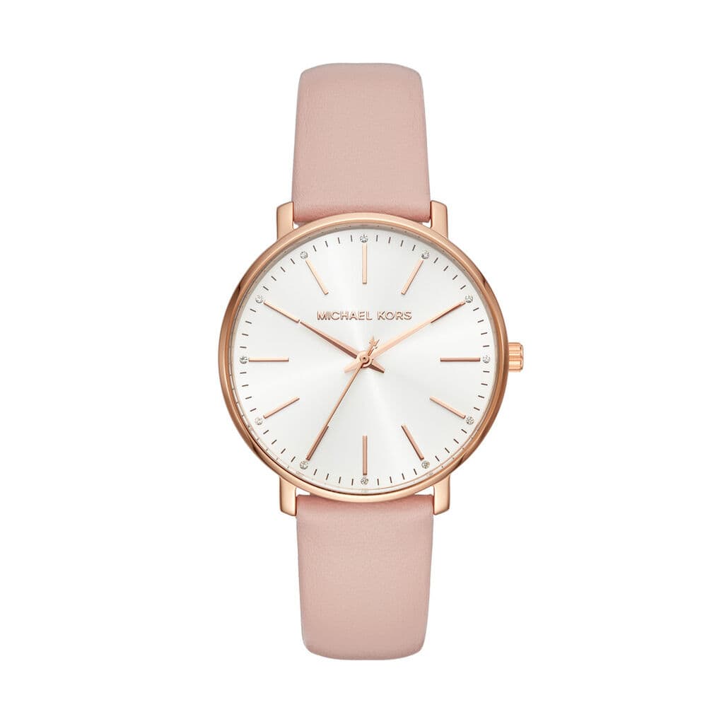 Michael Kors Montre Femme MICHAEL KORS en Cuir Rose Etanche