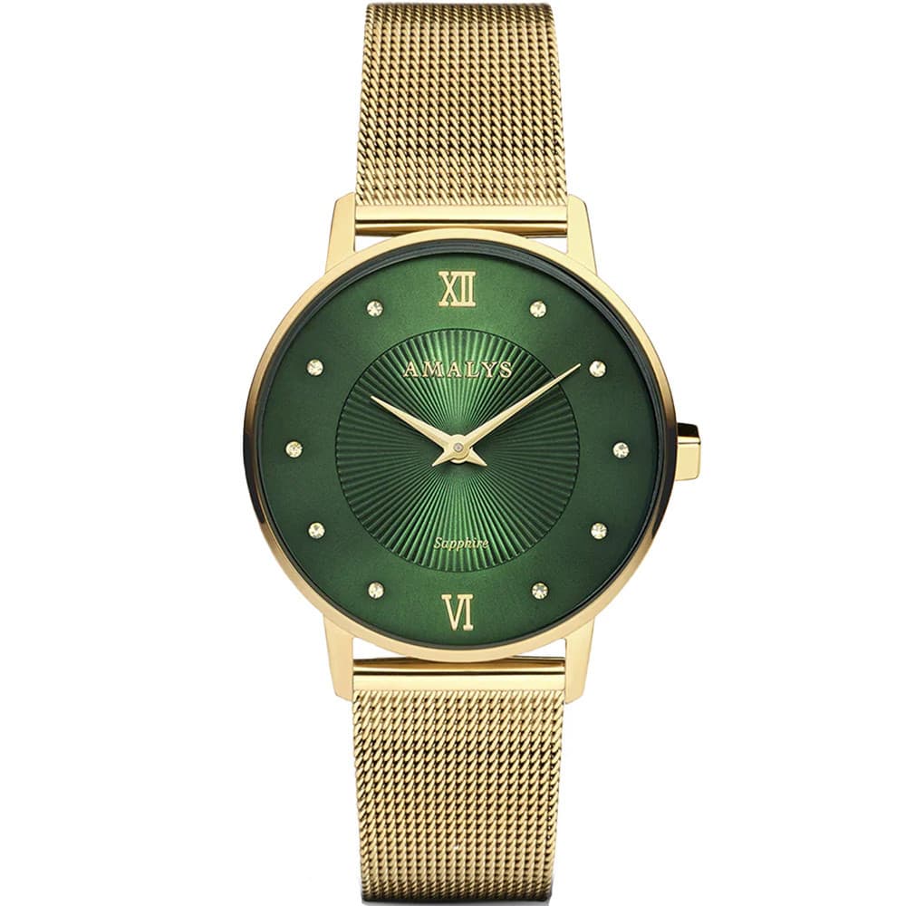 Amalys Montre Amalys Collection Baker en Acier et PVD Doré