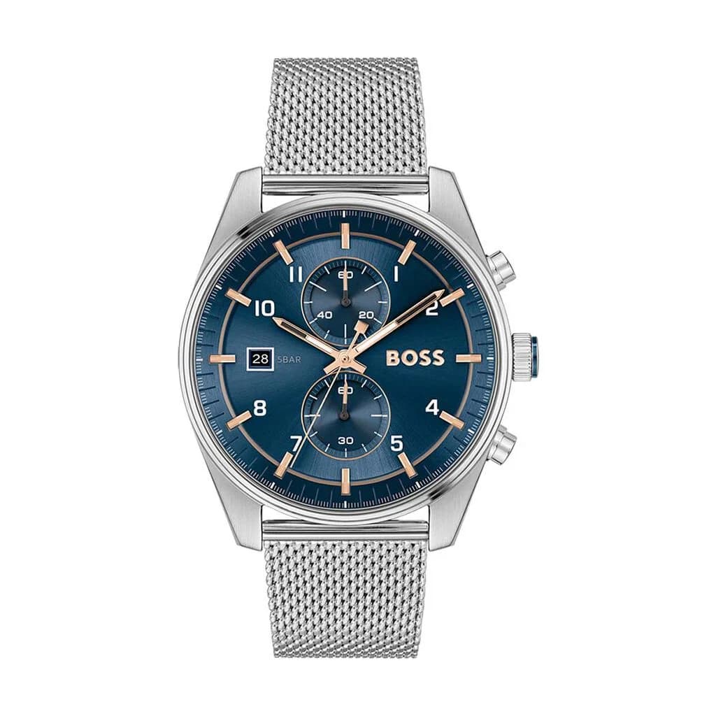 Hugo Boss Montre Boss Skytraveller Bleu