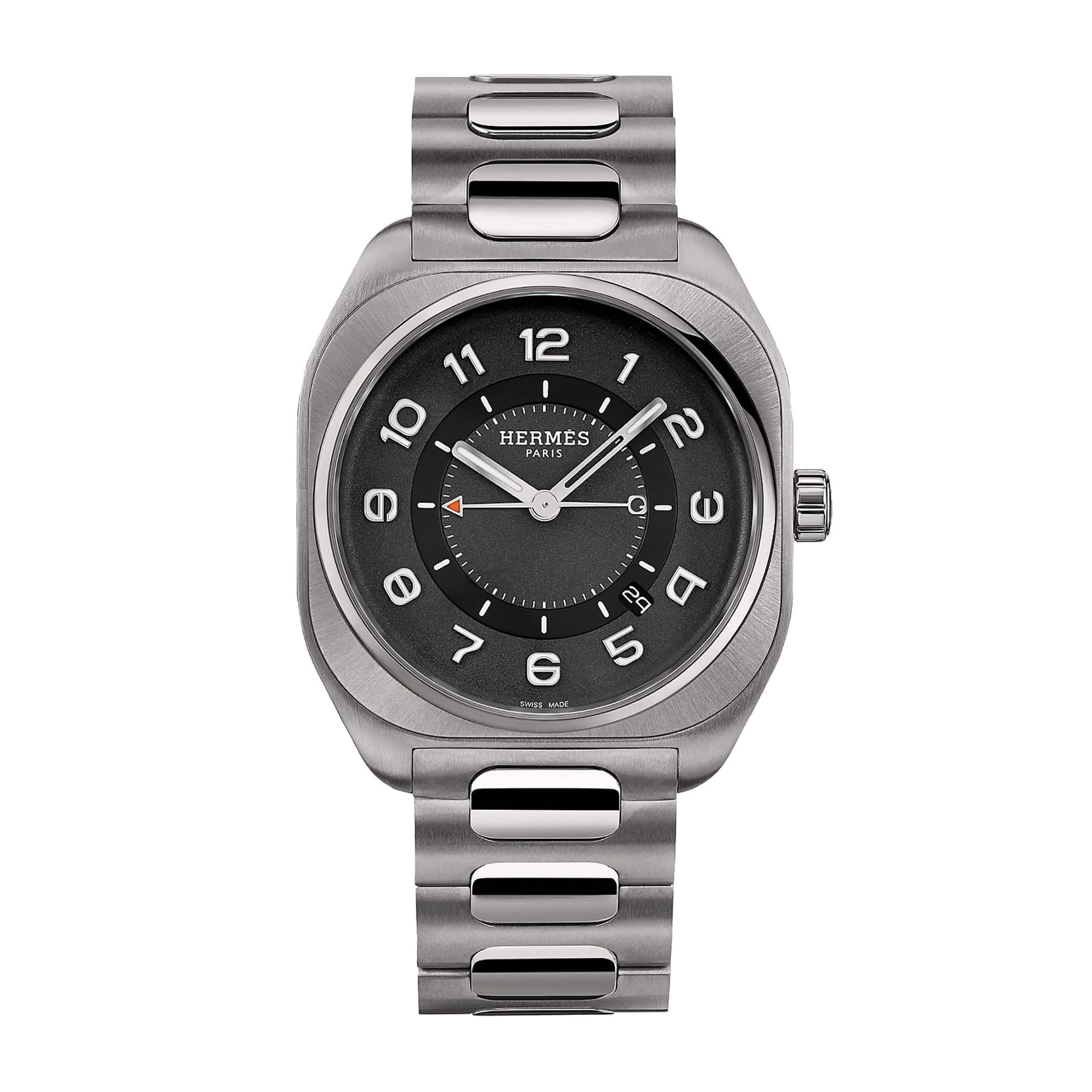 Hermès Montre HERMÈS H08 automatique cadran noir bracelet titane 42 mm