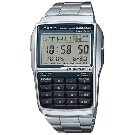 Casio Vintage Databank — cadran gris