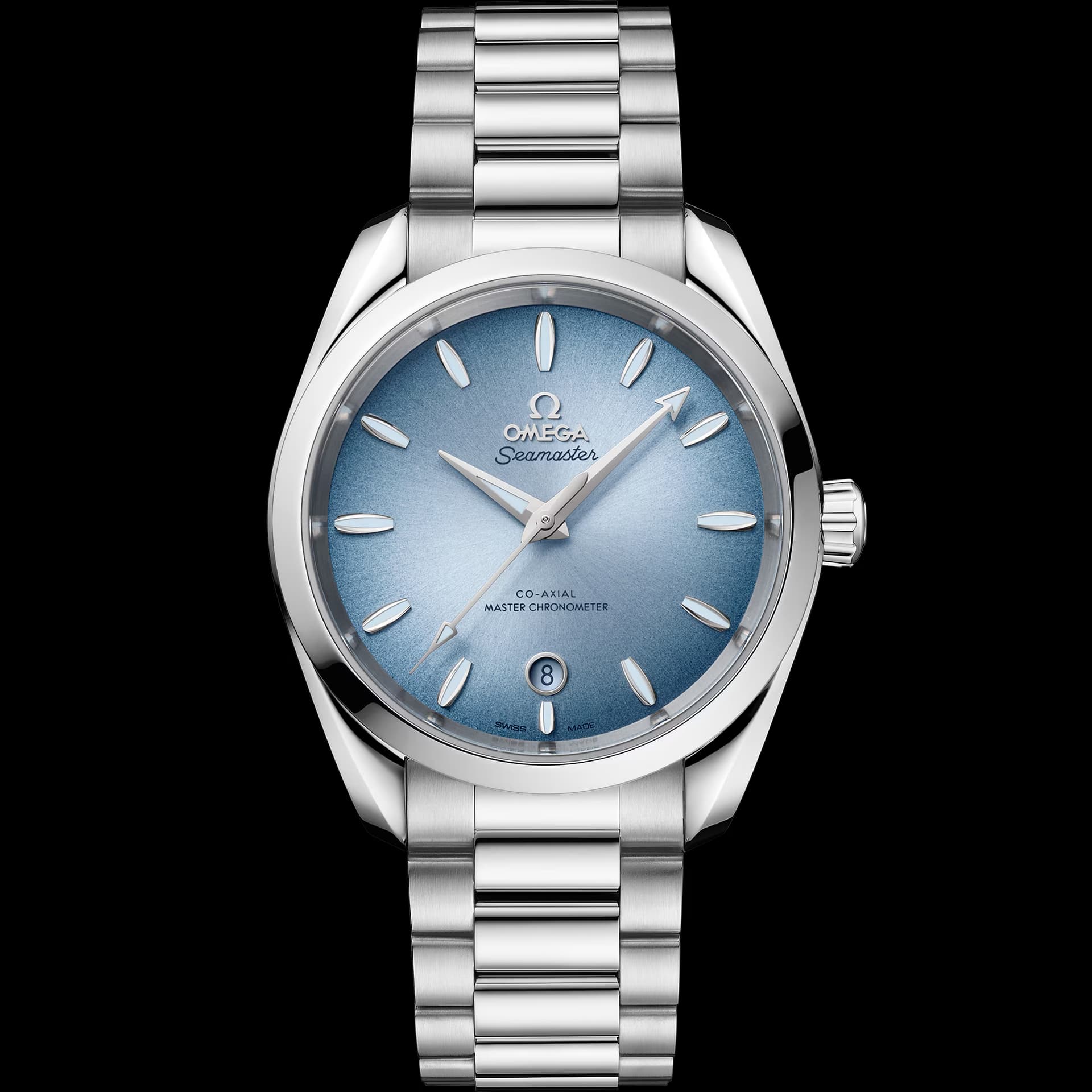 Omega Seamaster 38 mm, acier sur acier