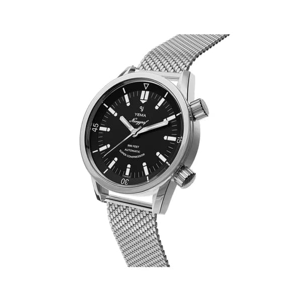 Yema Montre Yema Navygraf Super Compressor Cadran Noir Bracelet Acier