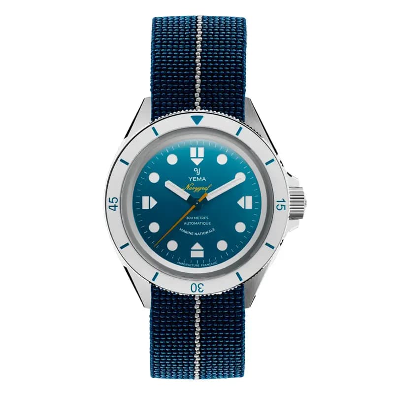 Yema Montre Navygraf Marine Nationale CMM.10 lunette blanche 21.14.75.SN