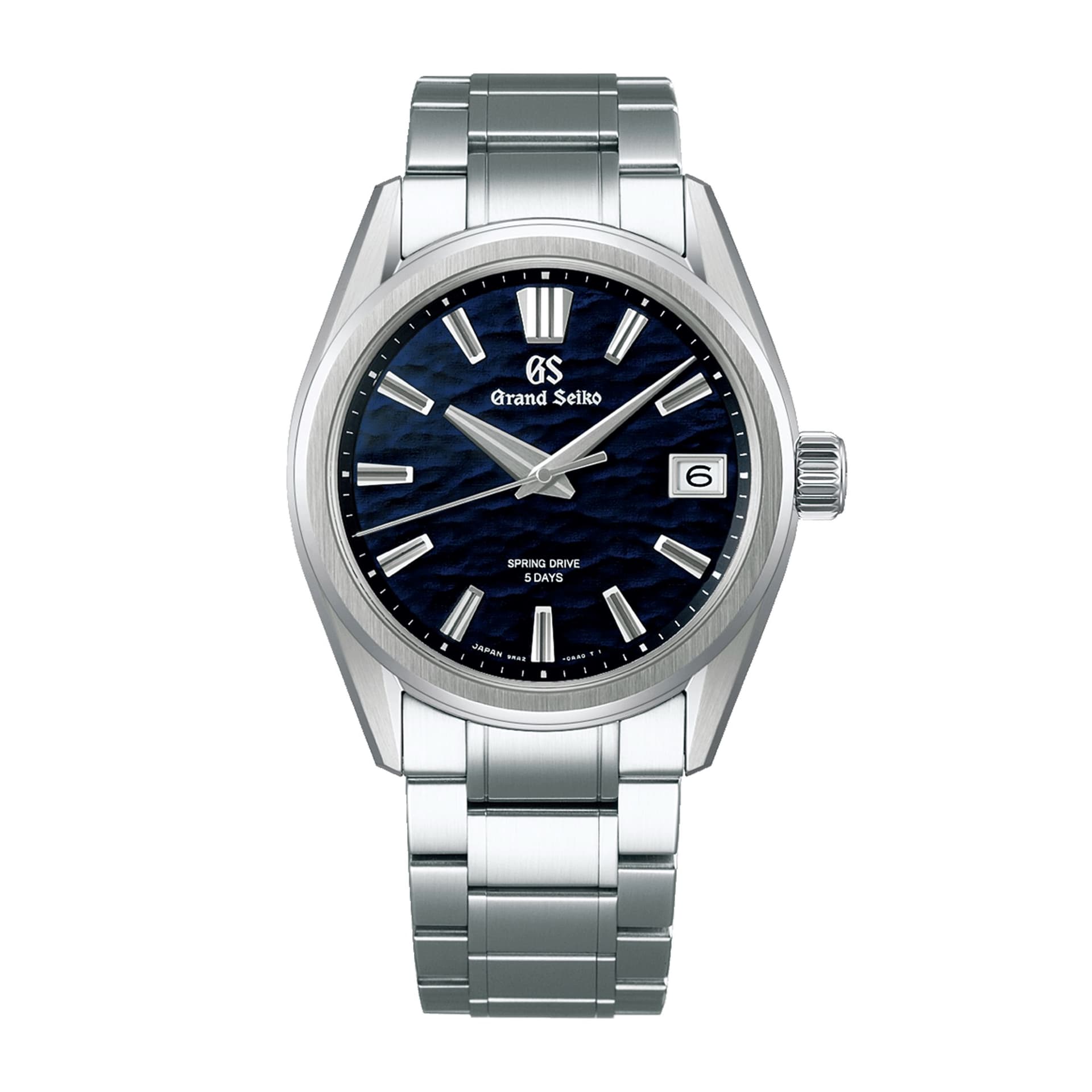 Grand Seiko Montre Grand Seiko Evolution 9 Spring Drive "Lake Suwa" cadran bleu bracelet acier 40 mm