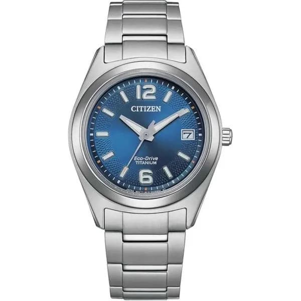 Citizen Montre Citizen Super Titanium Pair Ladies Cadran Bleu