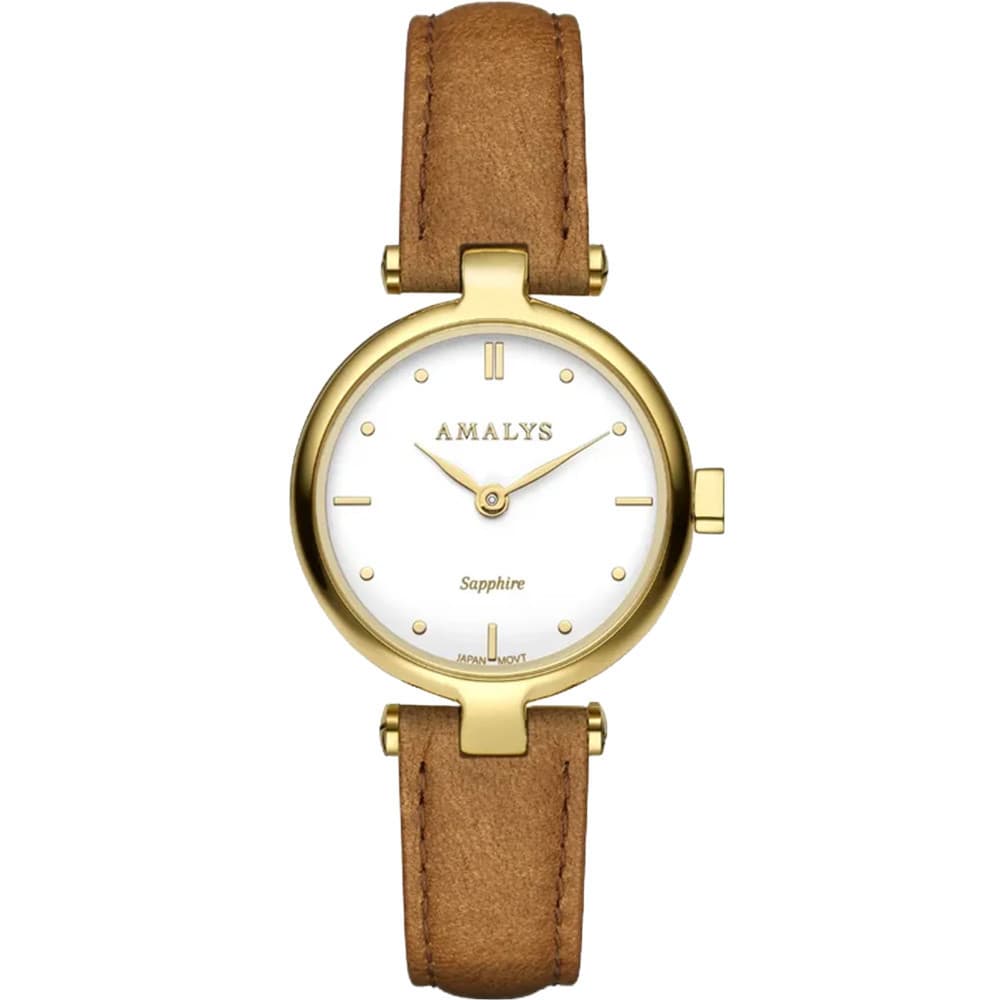 Amalys Montre Amalys Collection Portman en Cuir Marron