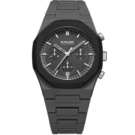 D1 Milano Montre D1 Milano Polychrono Black Blast Quartz - 40,5 mm- Cadran Gris Foncé - PHBJ04