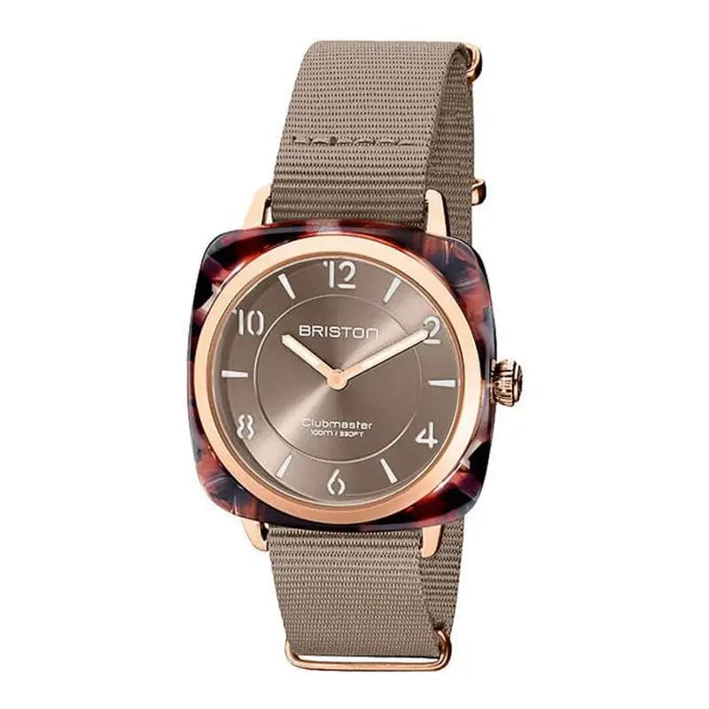 Briston Montre Clubmaster Chic Acétate Taupe 21536.PRA.UBR.30.NT