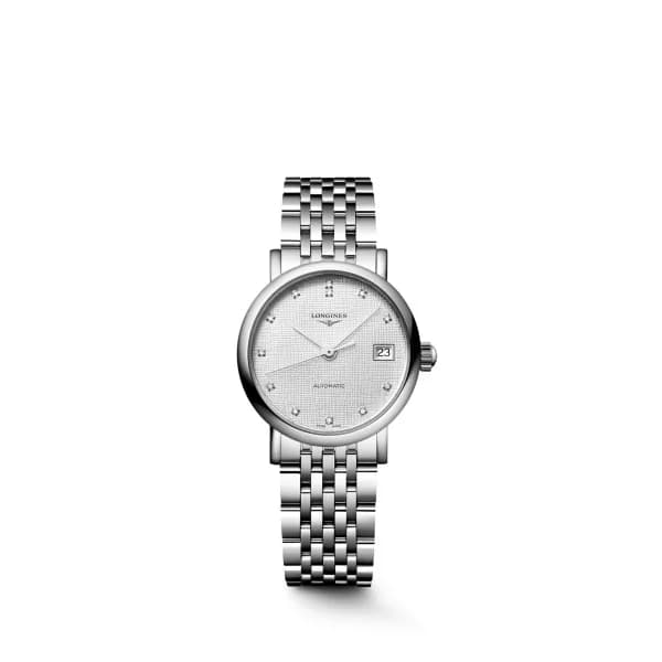 Longines Montre Longines elegant collection 25.50 mm Automatique Cadran Striped Silver Bracelet Acier