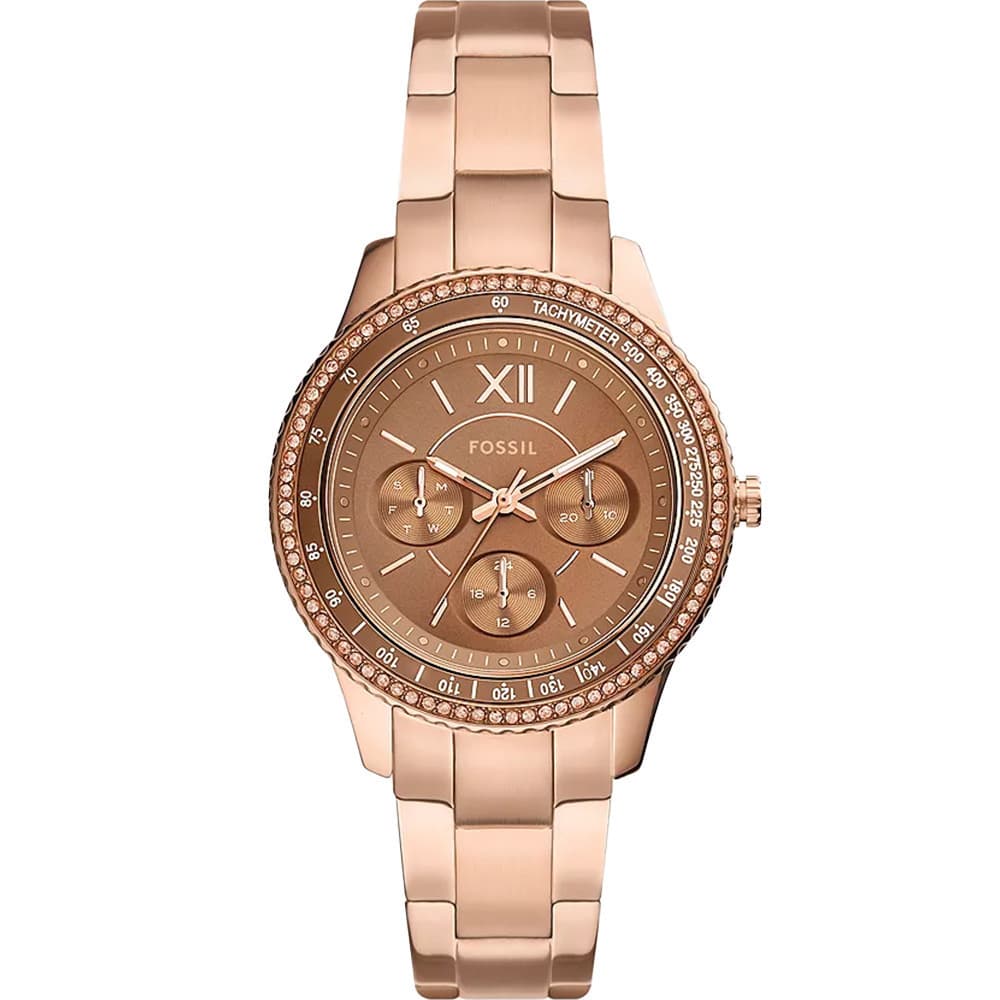 Fossil Stella Sport — cadran marron