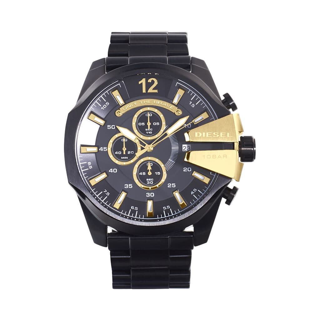 Diesel Montre Diesel Collection Mega Chief en Acier et PVD Noir