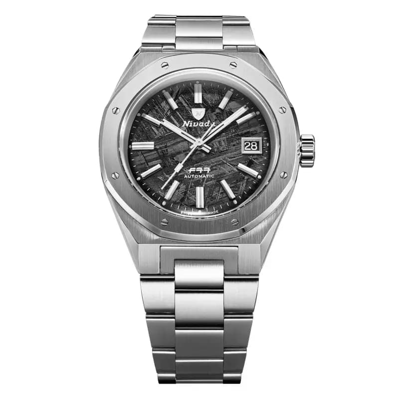 Nivada Grenchen Montre F77 41 Meteorite Date 69041A77C