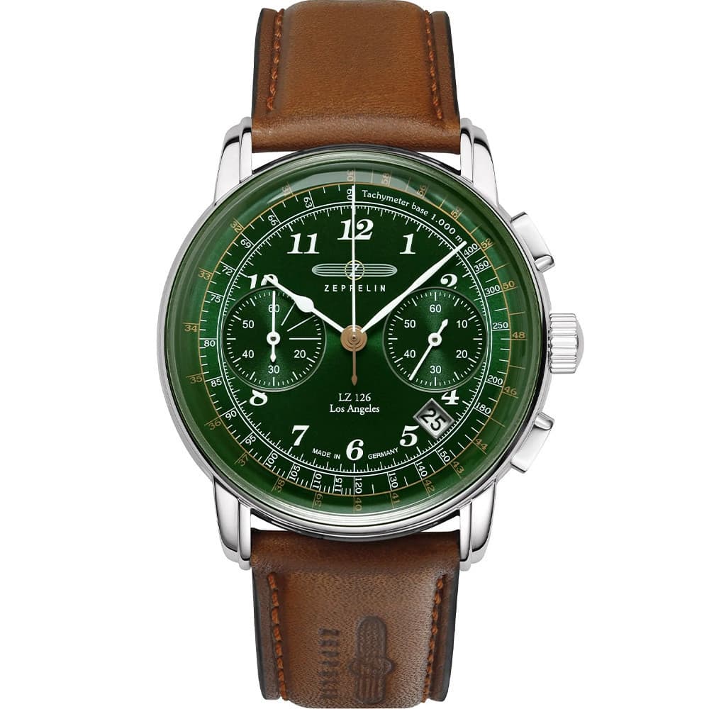 Zeppelin Montre Zeppelin Collection Los Angeles en Cuir Marron