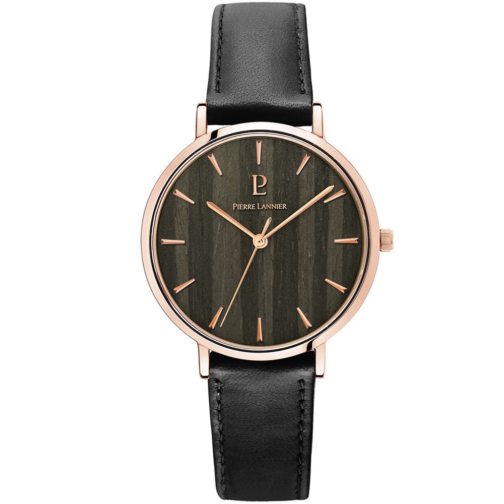 Pierre Lannier Montre Pierre Lannier en Cuir Noir