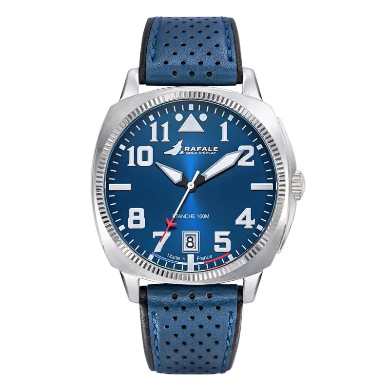 Patrouille de France Montre Rafale Solo Display COACH Cuir Bleu 666029