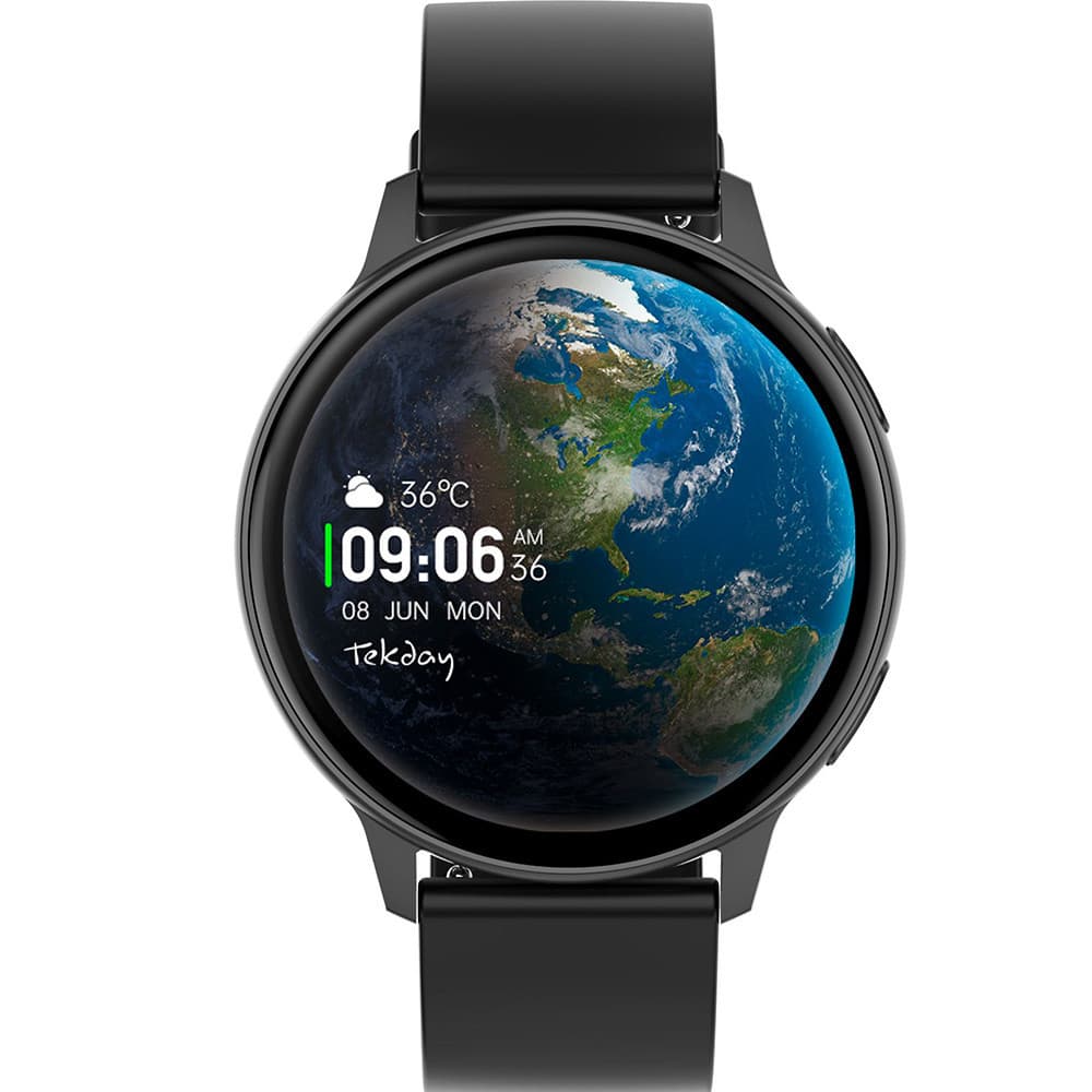 Tekday Montre Connectée Tekday en Silicone Noir