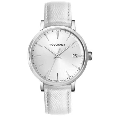 Pequignet Montre Pequignet Manufacture Attitude Automatique Cadran Blanc soleillé - 9060413