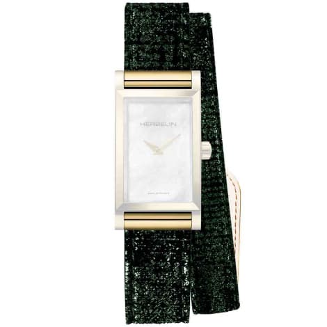 Michel Herbelin Bracelet montre interchangeable mauna Loa Velours Vert Brillant Vert - BRAC17048P185