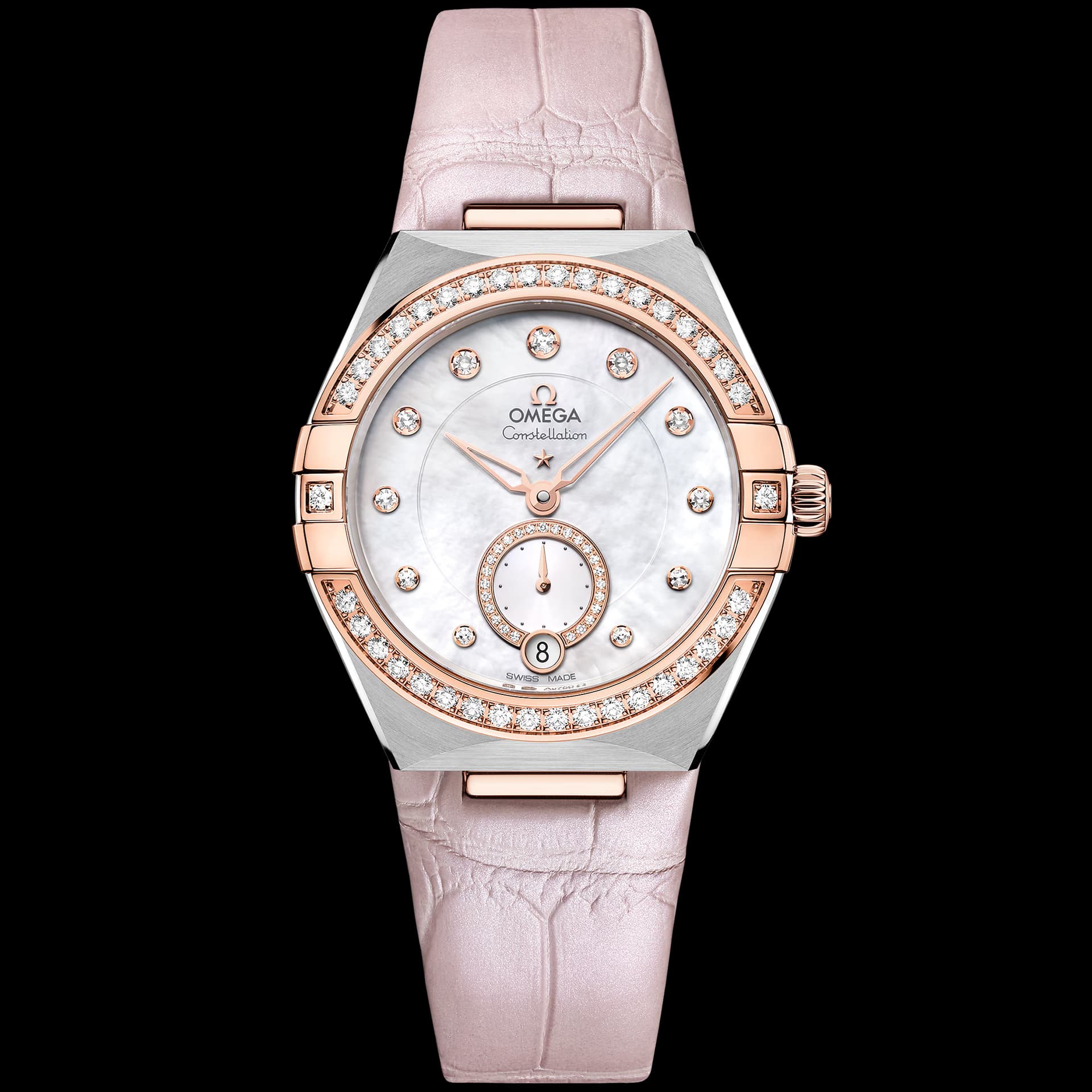 Omega Constellation 34 mm — cadran blanc diamants