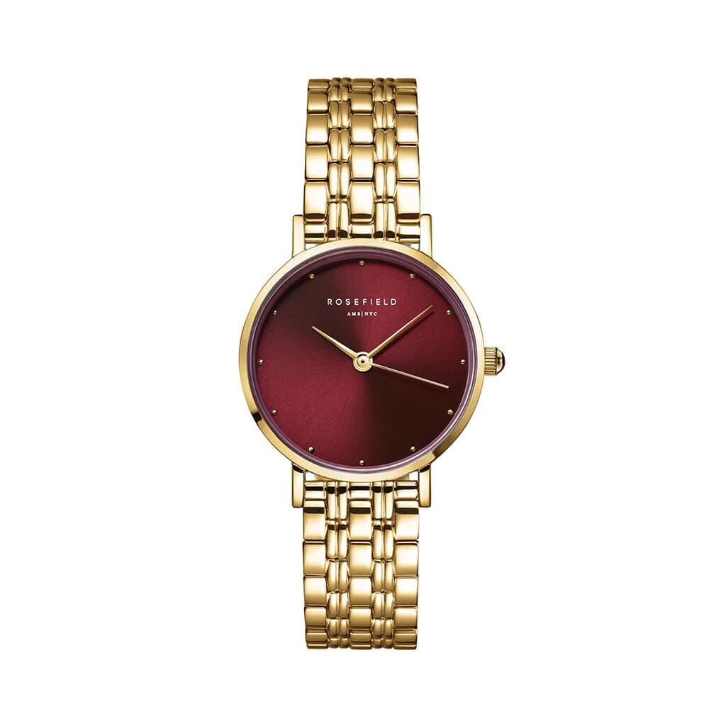 Rosefield Montre Rosefield Small Edit Bordeaux