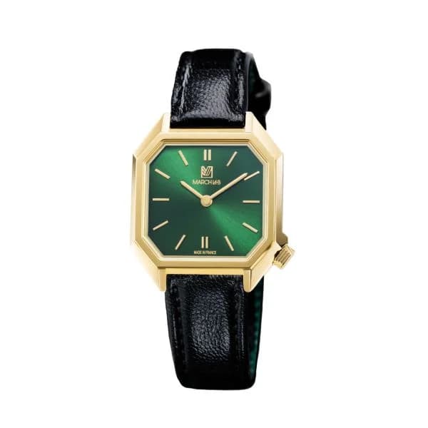 March LA.B Montre March LA.B Milady Mansart Electrique Emerald Chevreau Noir