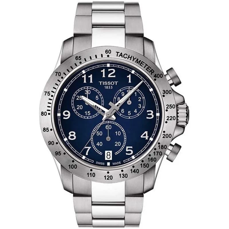Tissot V8 Quartz Chronograph — cadran rouge