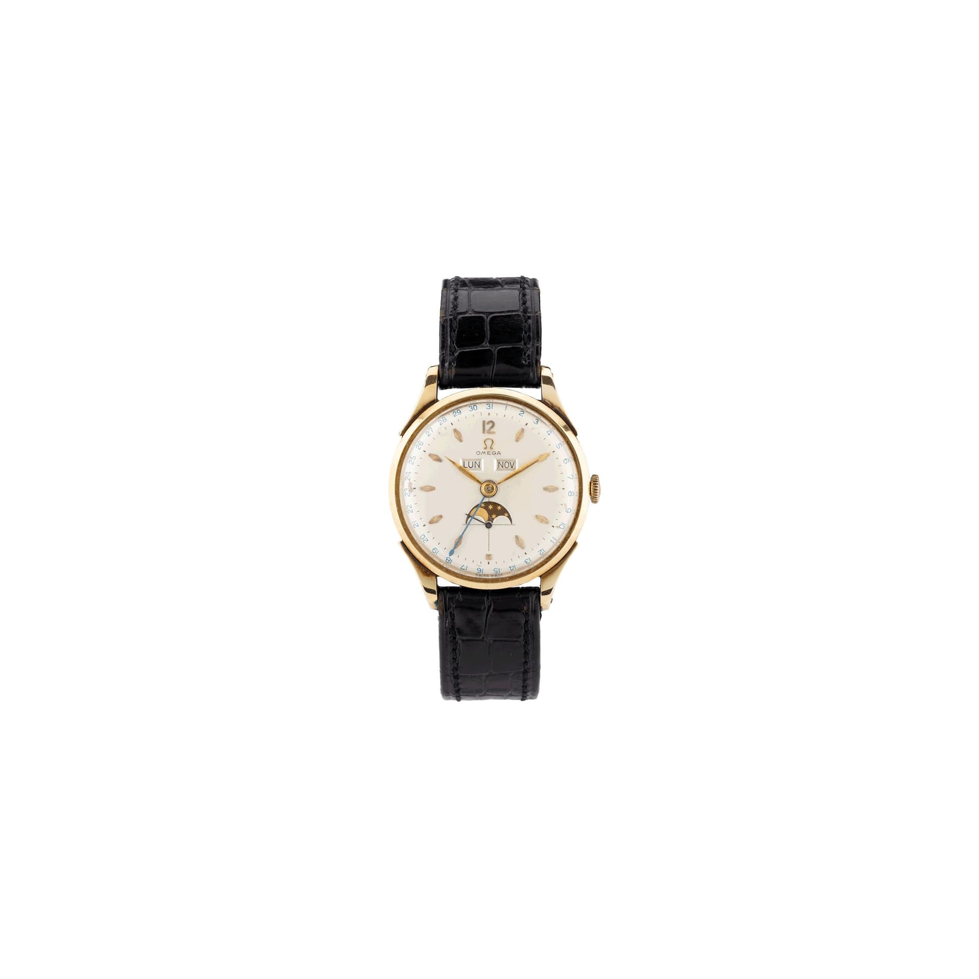 Omega Cosmic Moonphase 37 mm — cadran argenté