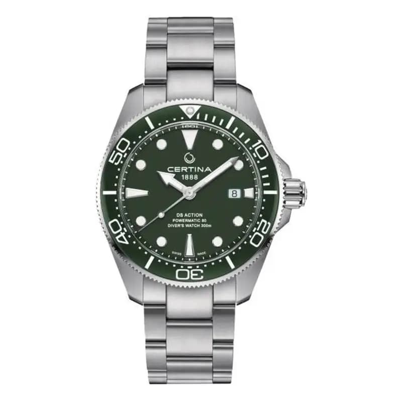 Certina Montre Certina DS Action Diver 43mm Powermatic 80 Automatique Cadran Vert
