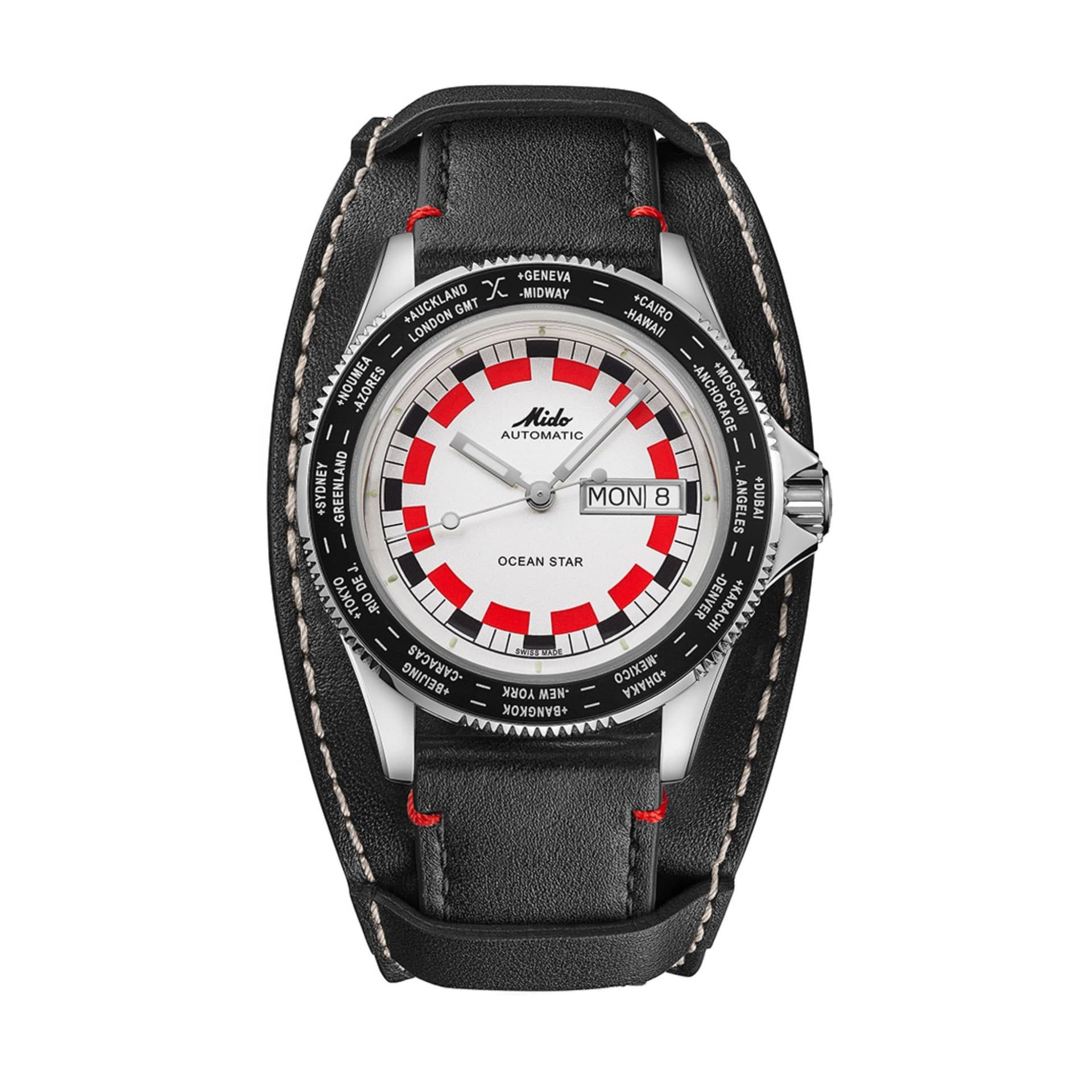 Mido Montre Mido Ocean Star Worldtimer 40,5 mm- M026.830.16.030.00