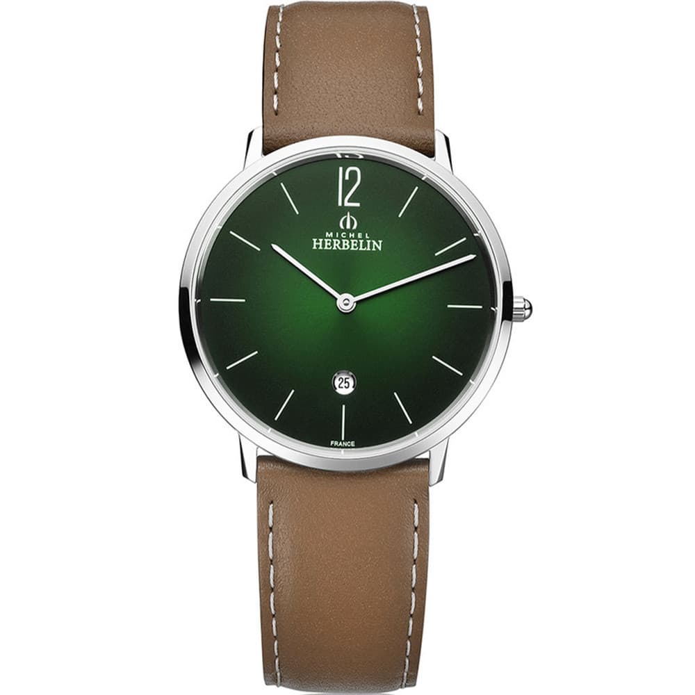 Michel Herbelin Montre Herbelin en Cuir Marron