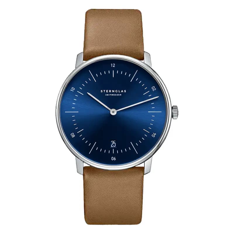 Sternglas Montre Naos Blue Silver Premium Brown S01-NA06-PR01