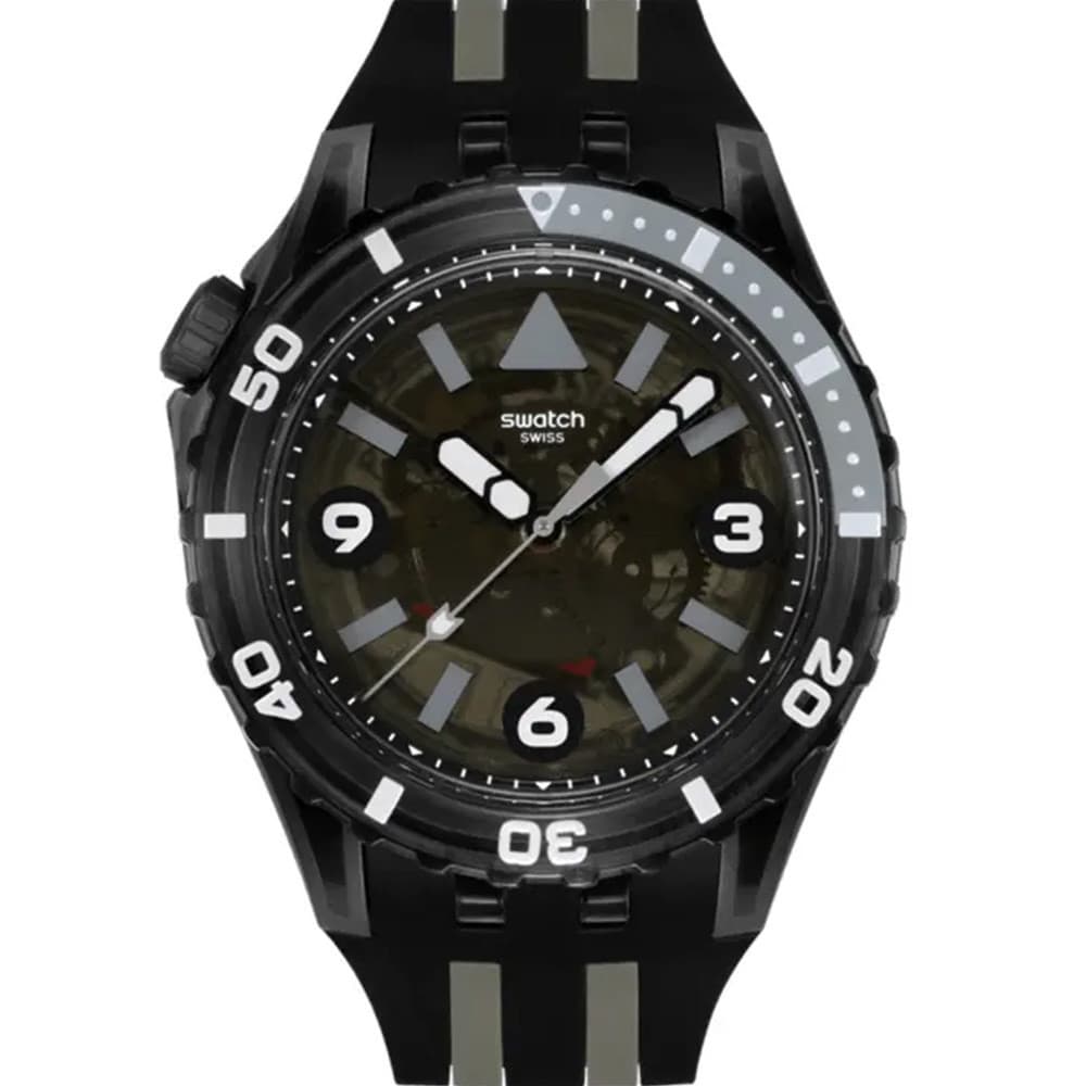 Swatch Montre Swatch Collection Scubaqua en Silicone Noir