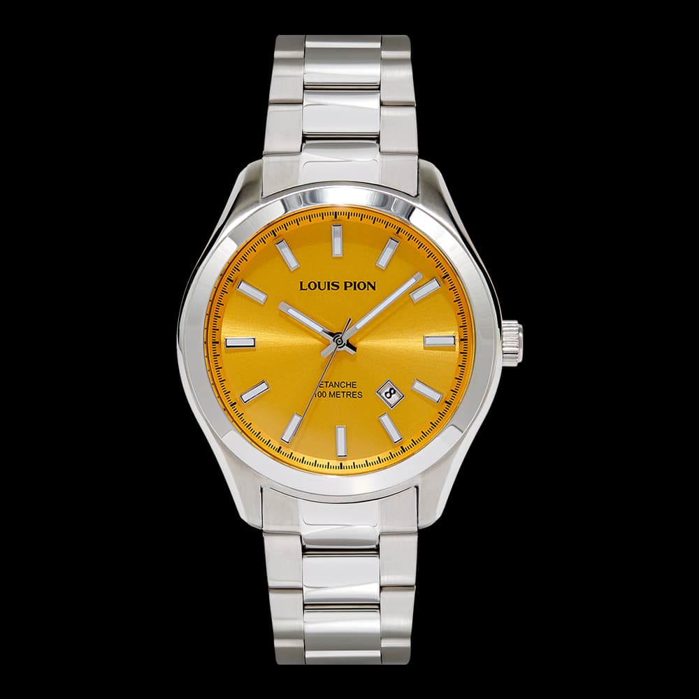 Louis Pion Montre quartz Homme Adrien Jaune