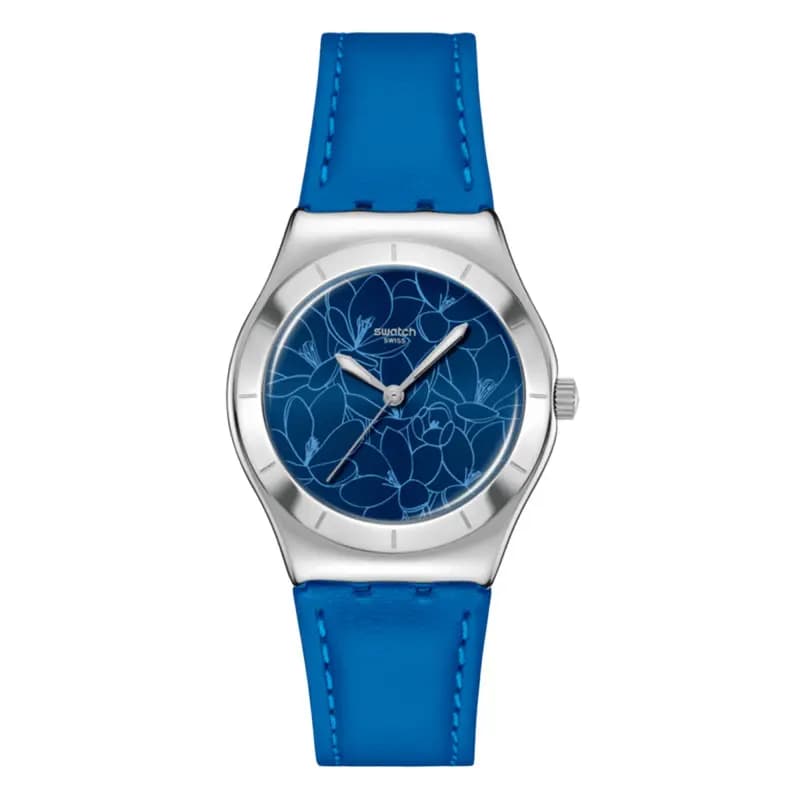 Swatch Blue Petal Promise — bracelet bleu
