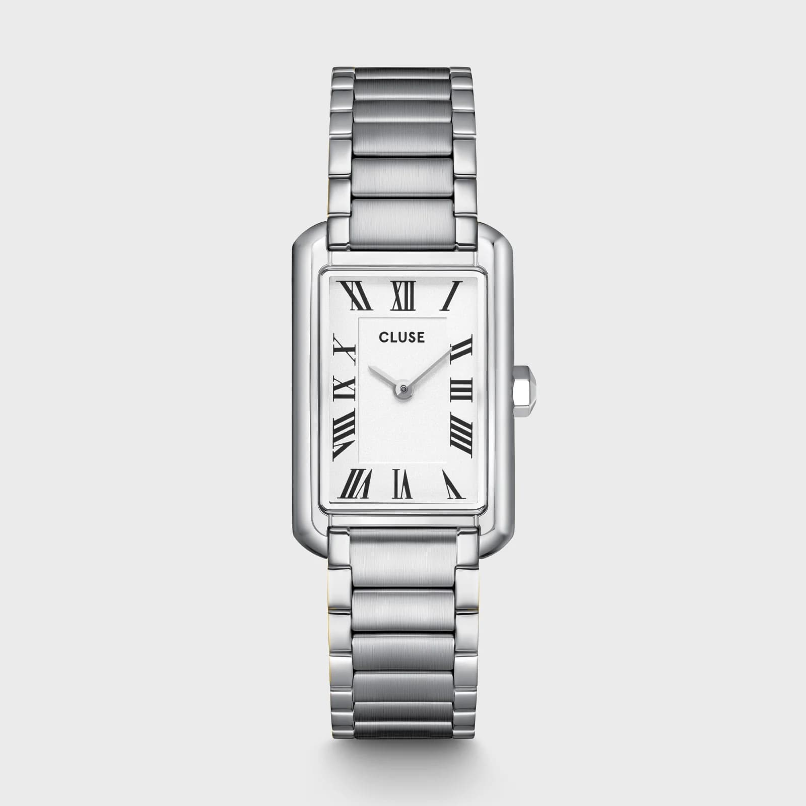 Cluse Belisenna Watch Steel, White, Silver Colour