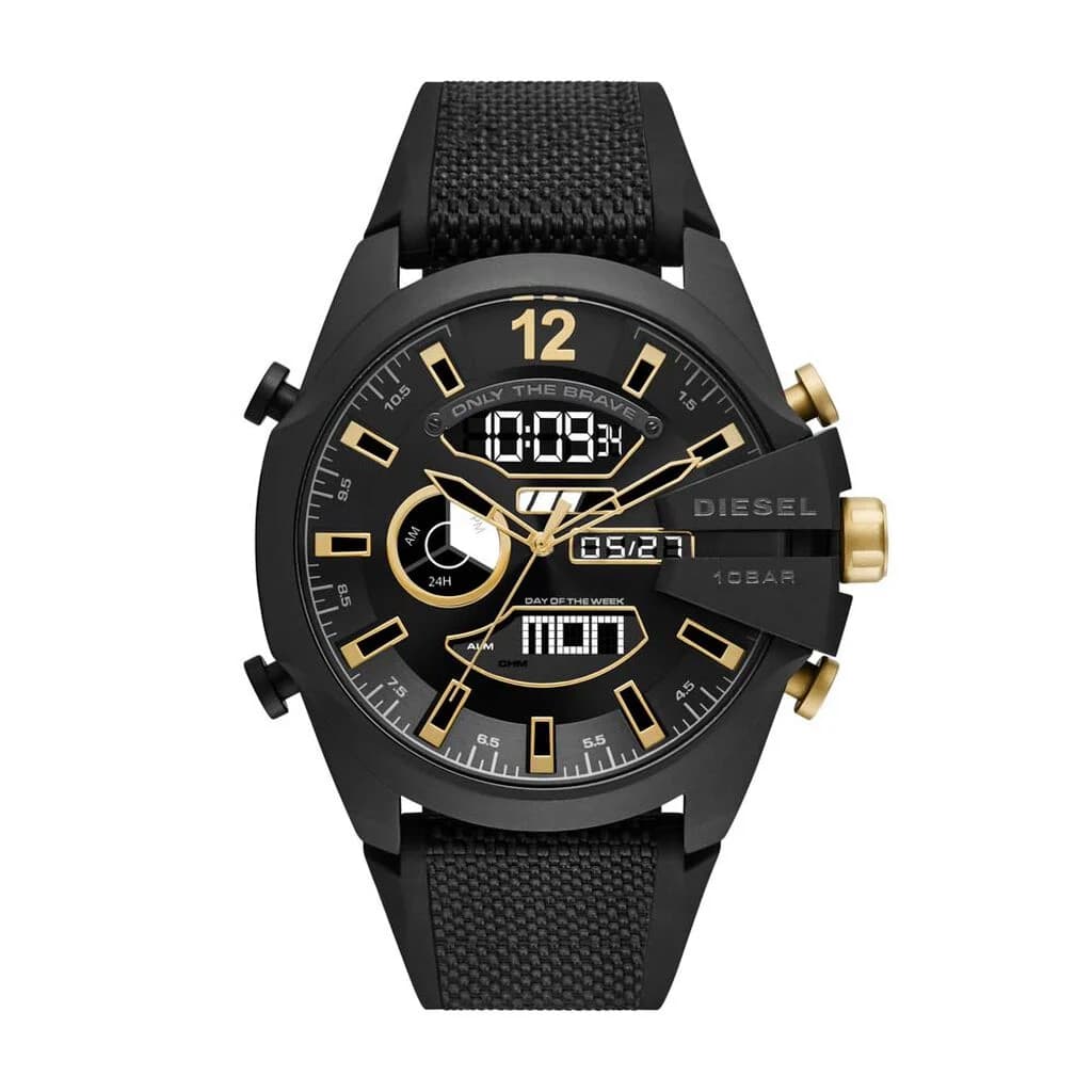 Diesel Montre Homme DIESEL MEGA CHIEF en Nylon et Silicone Noir