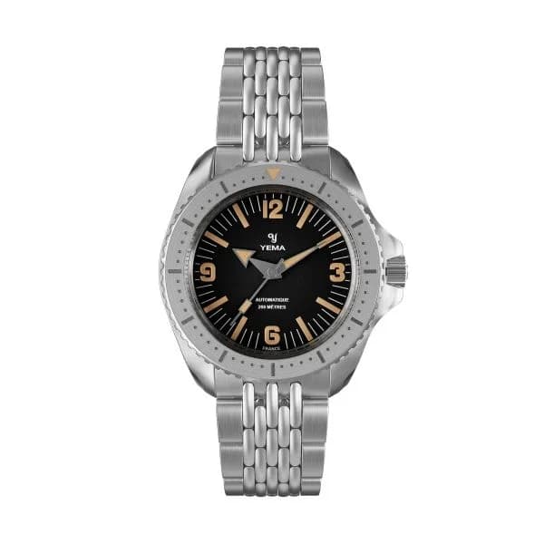 Yema Montre Yema Diver Cadran Noir Bracelet Acier