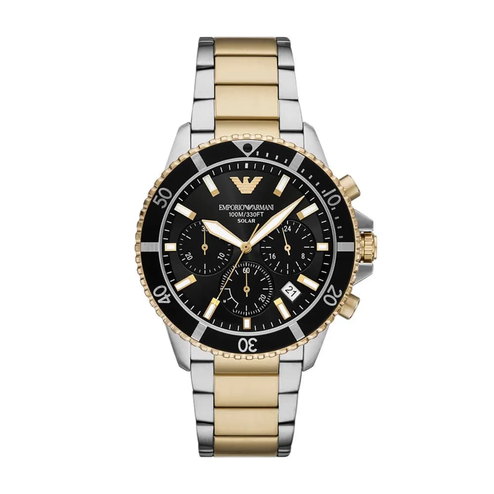 Emporio Armani Montre quartz Homme World explorer Noir