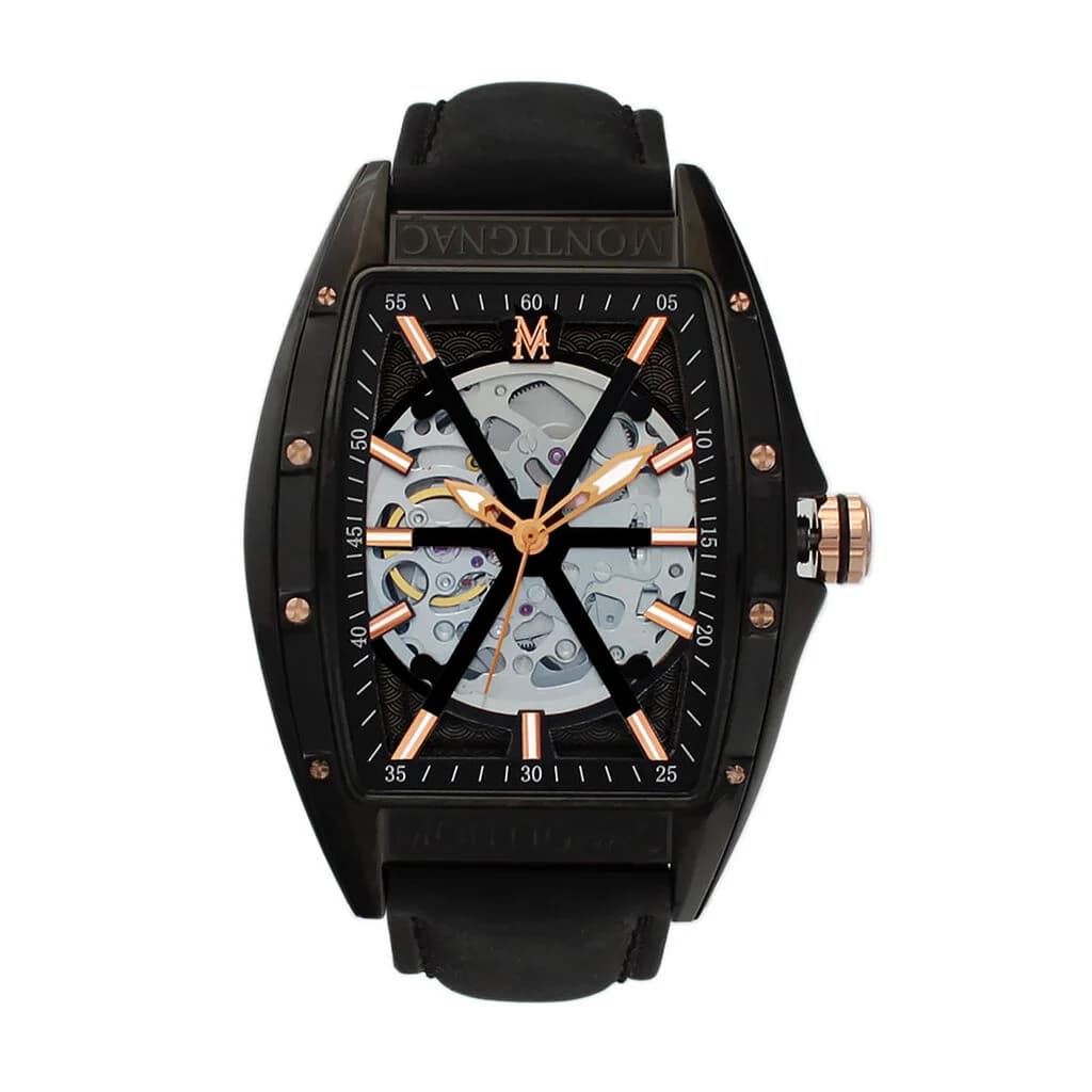 Montignac Montre Montignac Tonneau Automatiquev Noir