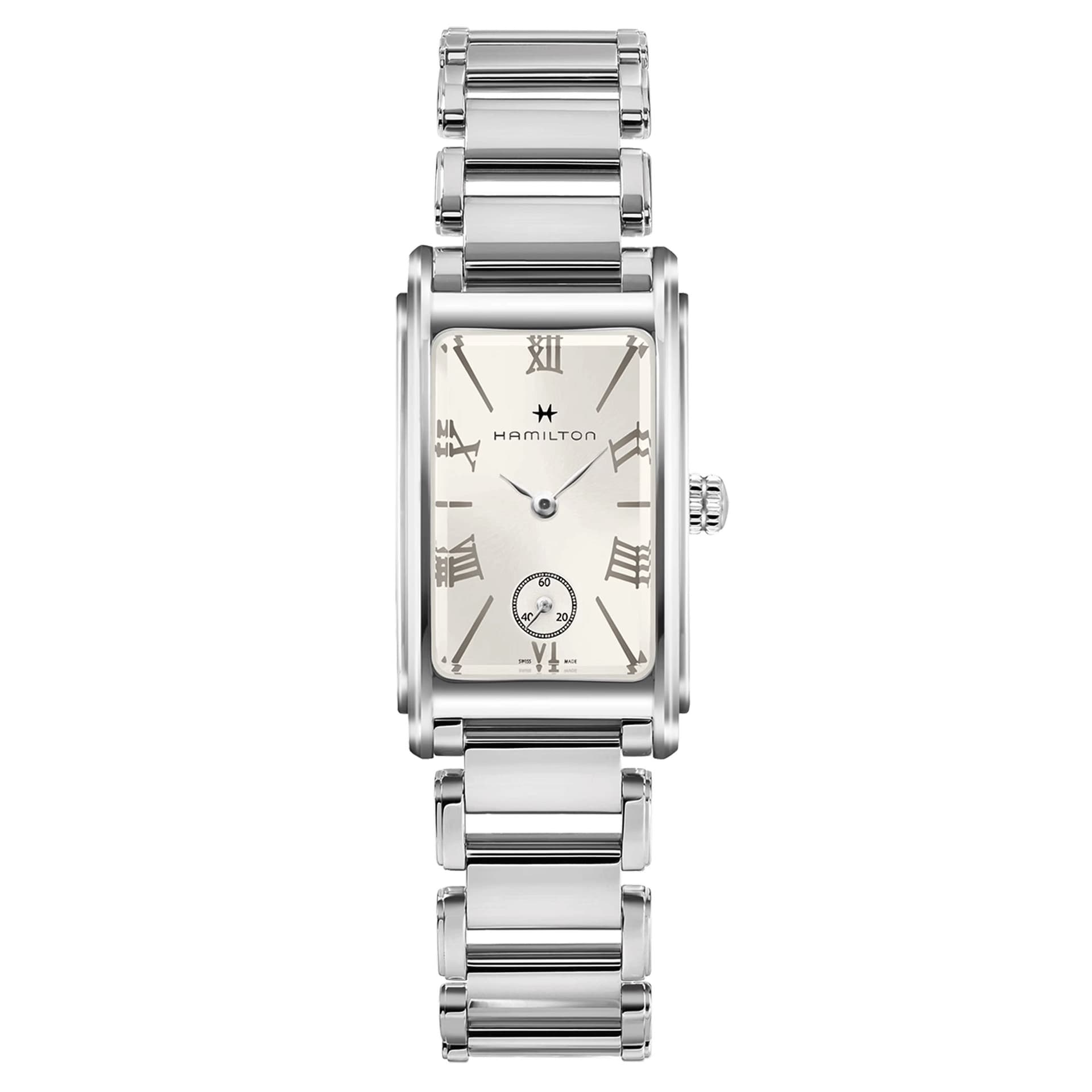 Hamilton Montre Hamilton American Classic Ardmore cadran argenté bracelet acier 18,7 x 27 mm