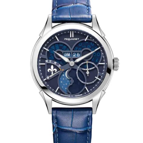 Pequignet Montre Pequignet Royale saphir - Cadran Bleu Lapis-lazuli Automatique Cadran Bleu - 9010882