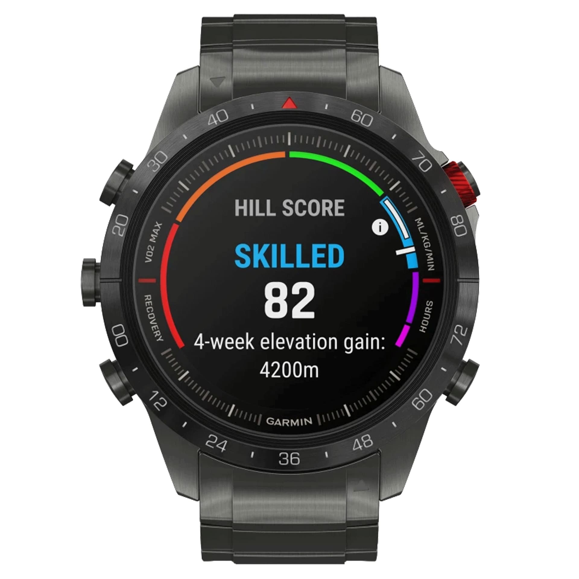 Garmin Montre Garmin Marq Gen 2 Athlete saphir titane bracelet caoutchouc silicone noir 46 mm