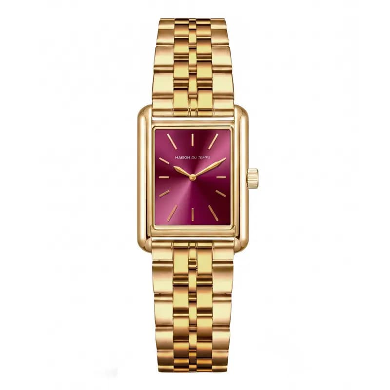 Maison du Temps Montre MTAuréa Bordeaux Doré Jaune Acier 3000-A